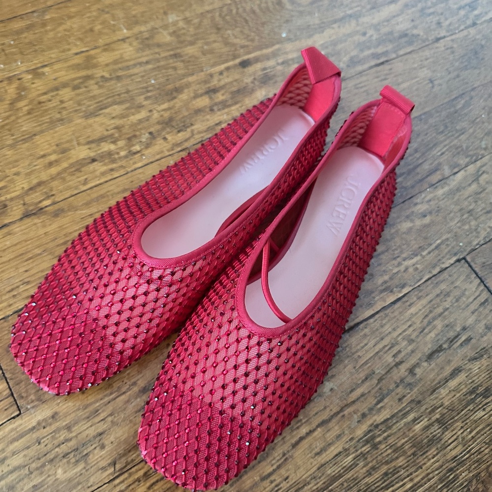 J Crew red Mary Janes - size 8.5 - never worn